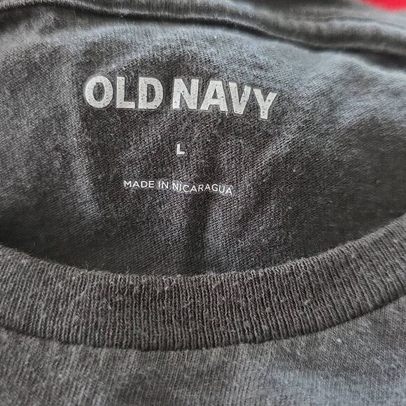 Old Navy Men's Size Large Gray Multicolor ACDC Logo Graphic T-Shirt - Picture 2 of 6